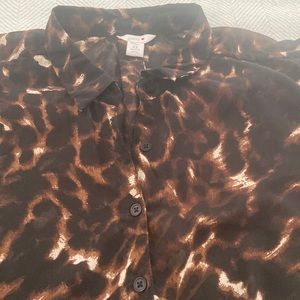 Leopard Chiffon like long Tunic 2x